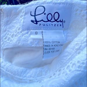 Lilly Pulitzer white eyelet skirt size 8